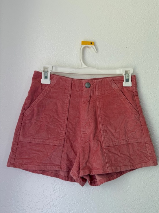 Roxy Pants - Roxy High Waist Corduroy Shorts - Dusty Rose